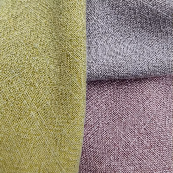 Imitation Linen Look Fabric Jacquard Weave Jute Cotton Blend Fabric for Furniture Sofa Curtain 