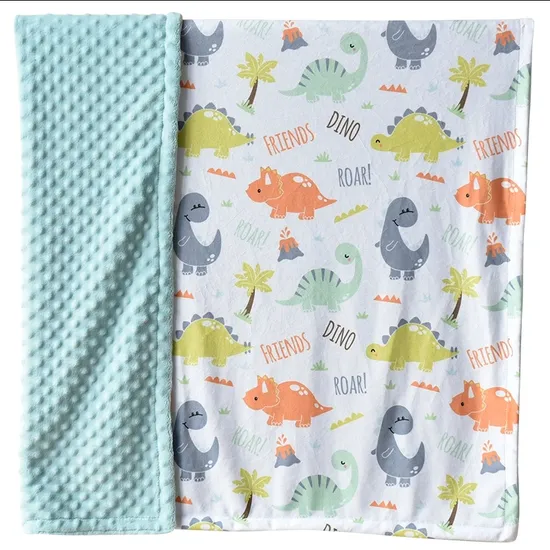 100% Polyester Knitting Coral Plush Fleece Minky Blanket Fabric 