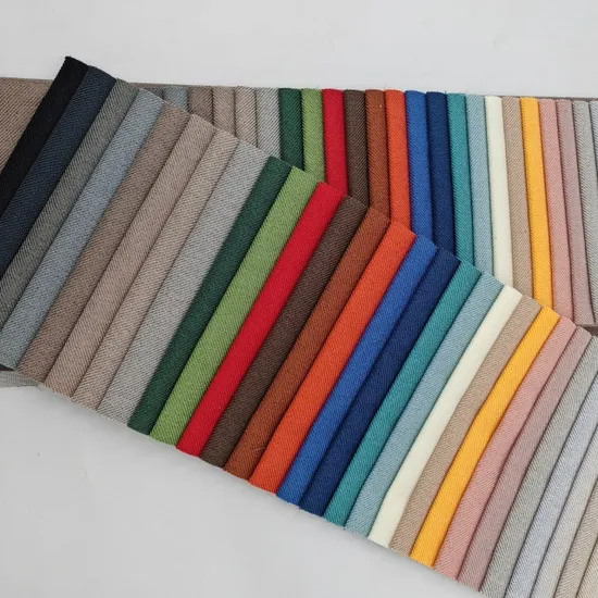 Stylish Linen Look Upholstery Fabric, 100% Polyester, in Stock Now 