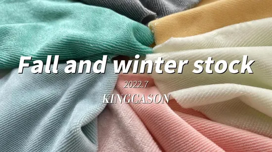 Kingcason Polyester Pinstripes Plain One Side Brush Super Soft Velvet Fabric Minky Fabric for Pillows 